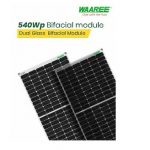 Waaree 540W Framed Dual Glass Mono PERC Bifacial Solar Panel, 144 Cells Bi-55-540